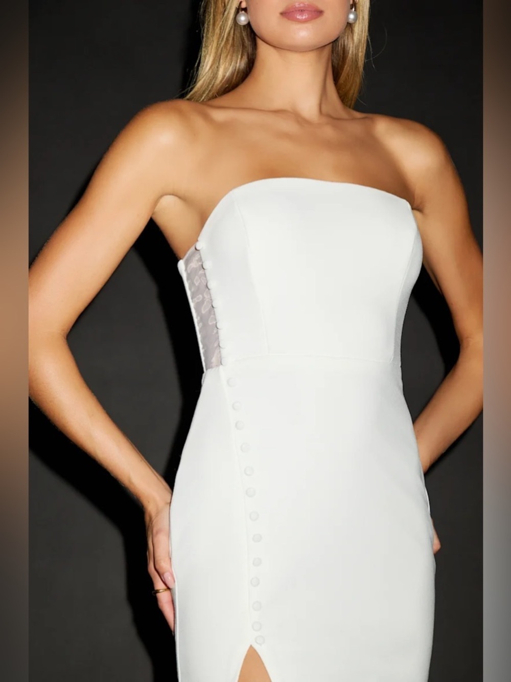 Lulus Loving the Feeling White Strapless Bodycon Midi Dress - Picture 4 of 9